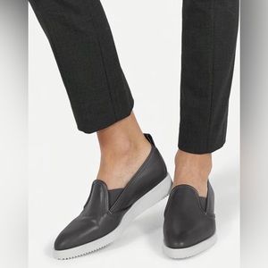 Women's Everlane "The Leather Street Shoe" Black Italian Leather Shoe. Size 8.